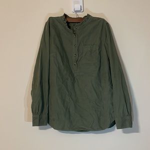 Talbots Green Corduroy Blouse